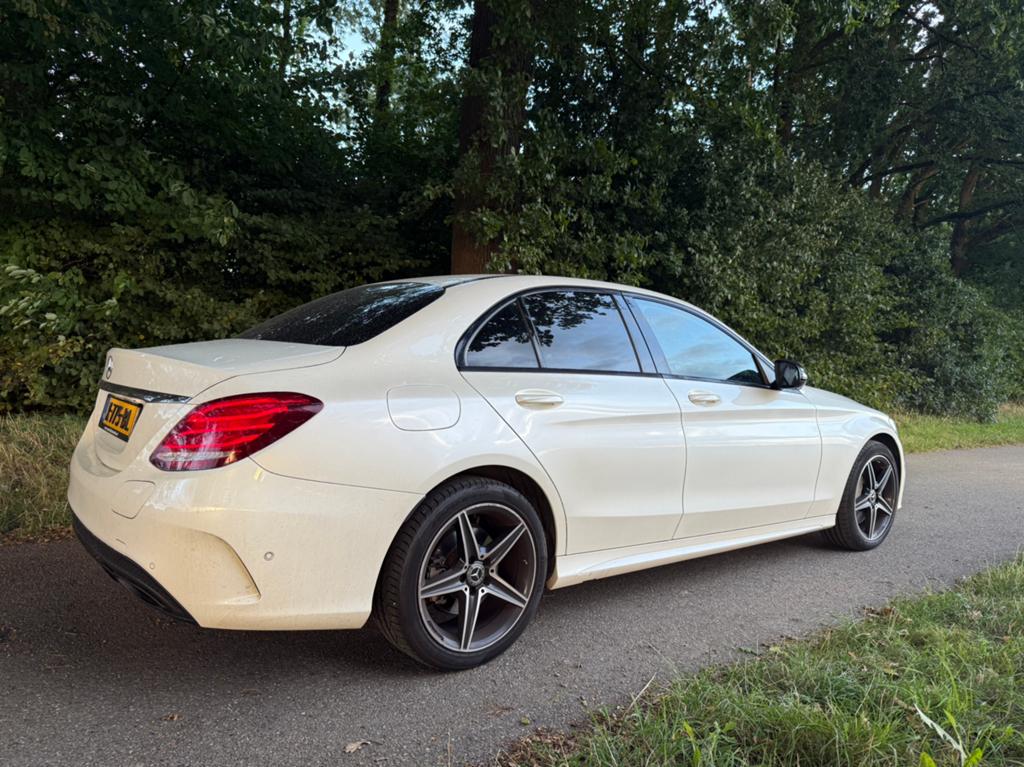 Mercedes C350 2018/AMG-pakket/Head-up/360 camera!, Auto's, Automaat, Achterwielaandrijving, Wit, 1600 kg