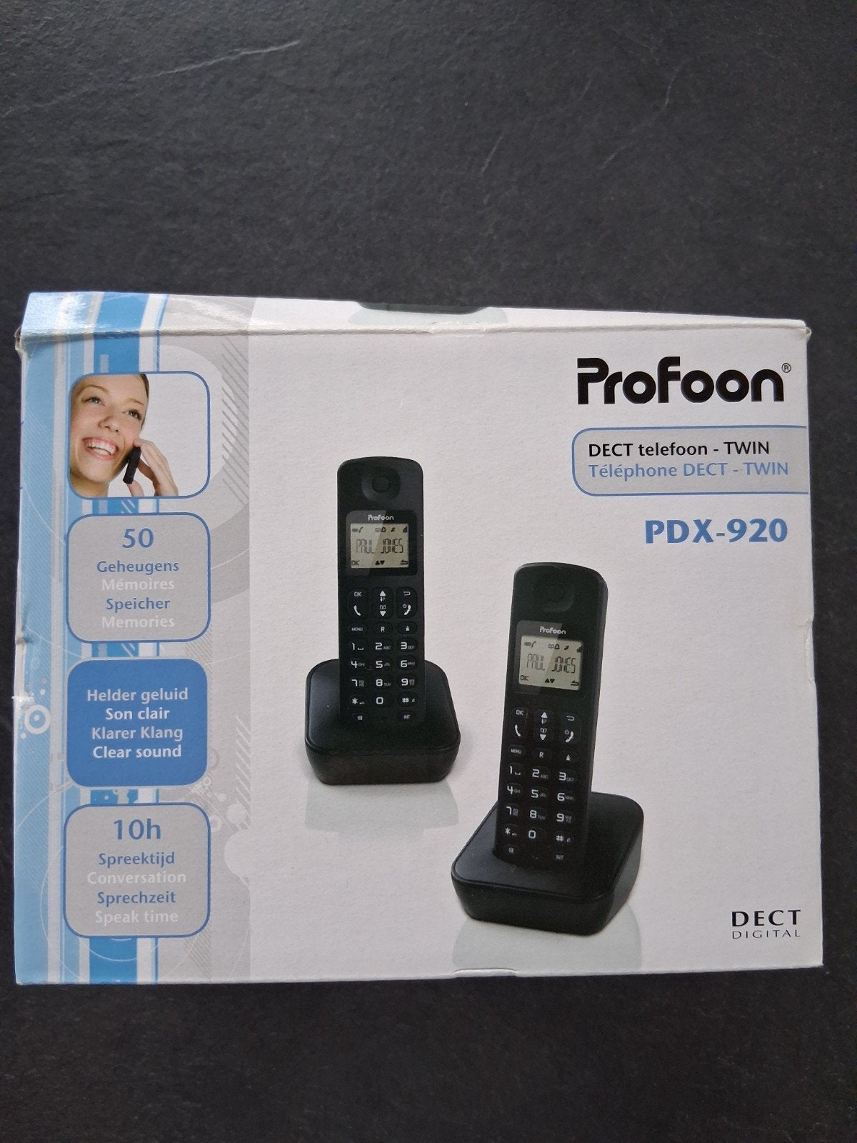 Profoon PDX-920 DECT Telefoon - TWIN set met 50 Geheugens, Telecommunicatie, Vaste telefoons | Handsets en Draadloos, Ophalen of Verzenden
