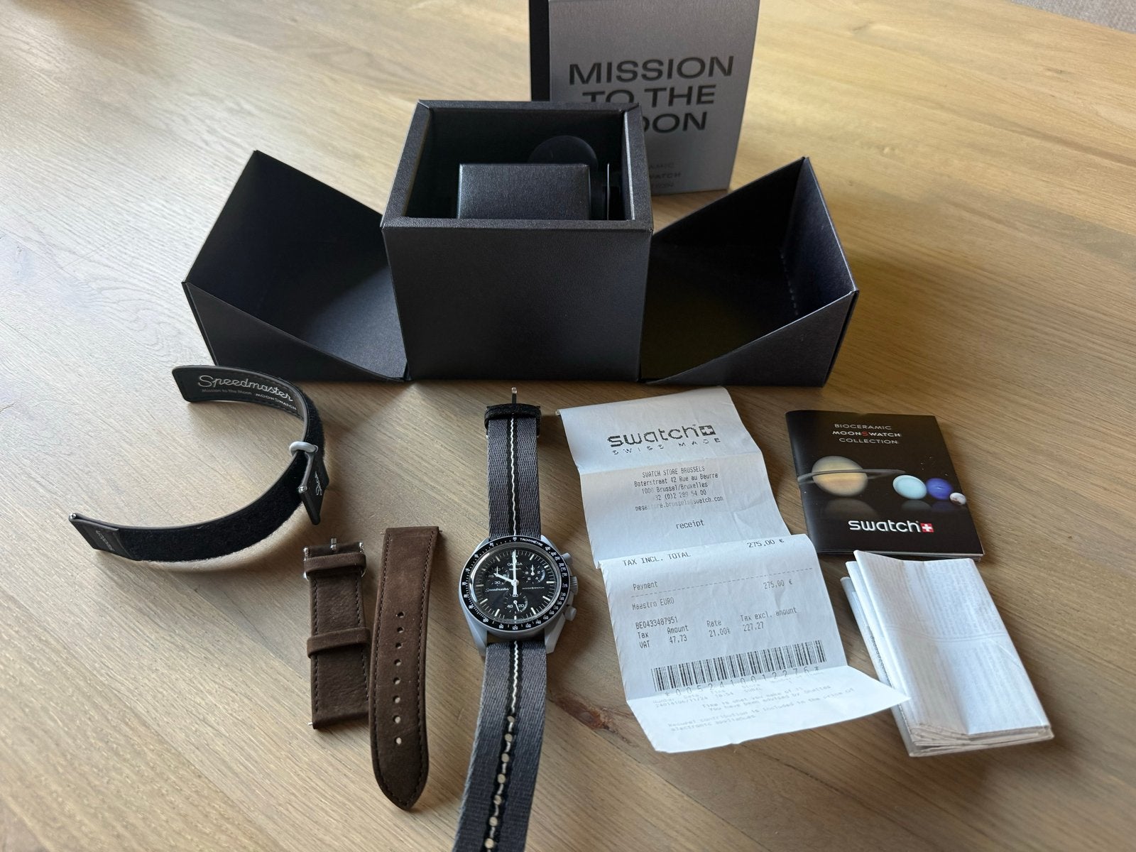 Swatch x Omega Moonswatch Mission to the Moon, Sieraden, Tassen en Uiterlijk, Kunststof, Polshorloge, Ophalen of Verzenden, Zo goed als nieuw