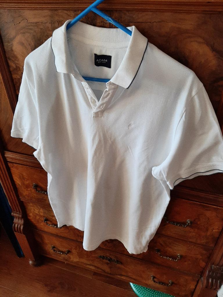Adam witte polo XL, Wit, Adam, Maat 56/58 (XL), Ophalen of Verzenden