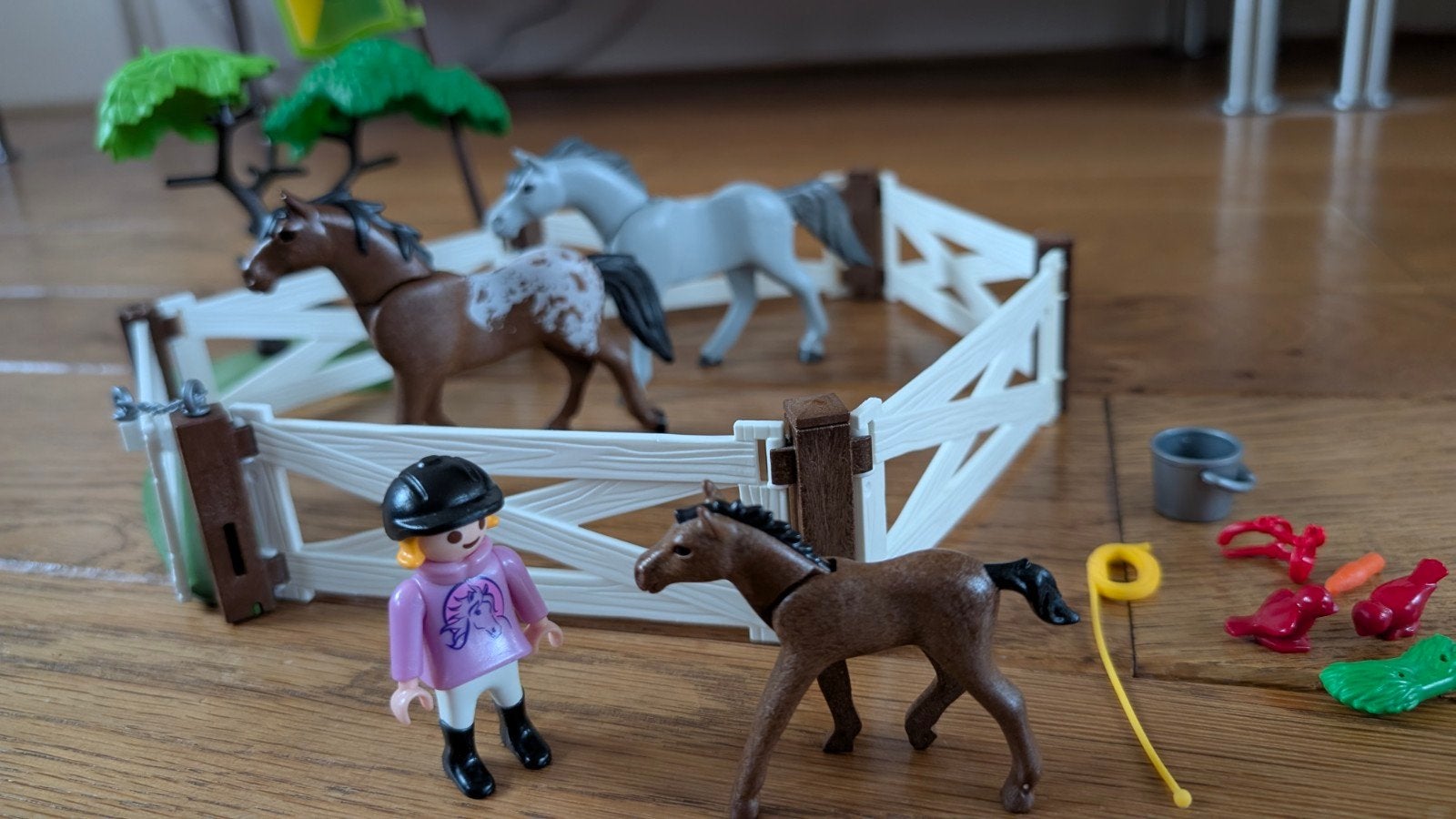 Paardenset, Ophalen