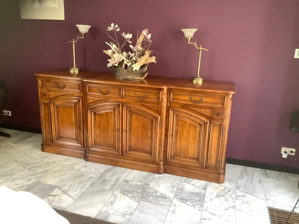 Dressoir + Tv-Kast of te gebruiken als buffetkast, Huis en Inrichting, Kasten | Dressoirs, Ophalen, Het heeft een artdeco stijl met gevormde en afgewerkte plinten