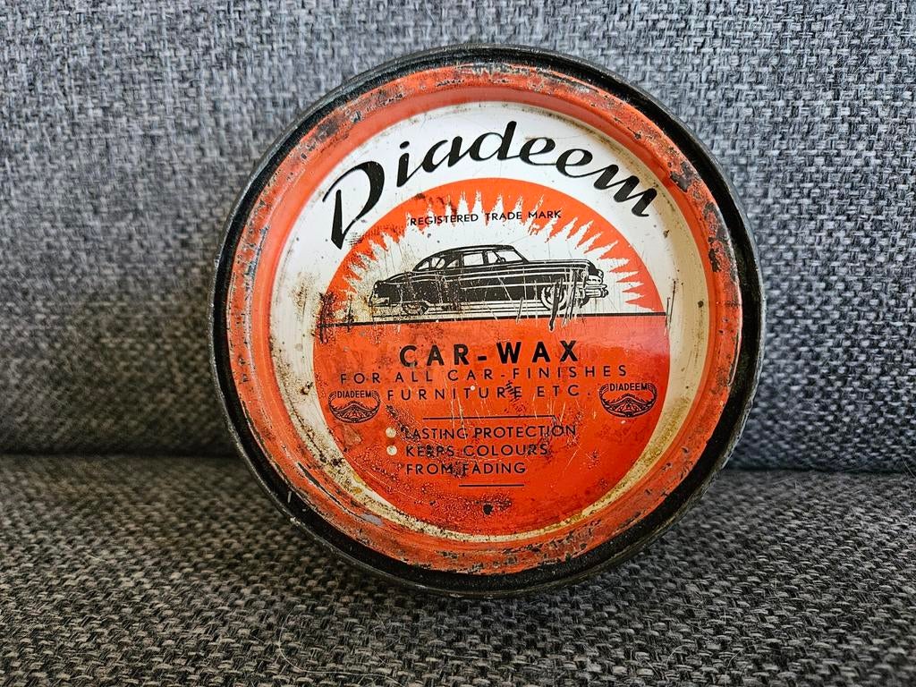 Vintage Diadeem Car-Wax Blik, Ophalen of Verzenden, Gebruikt, Overige