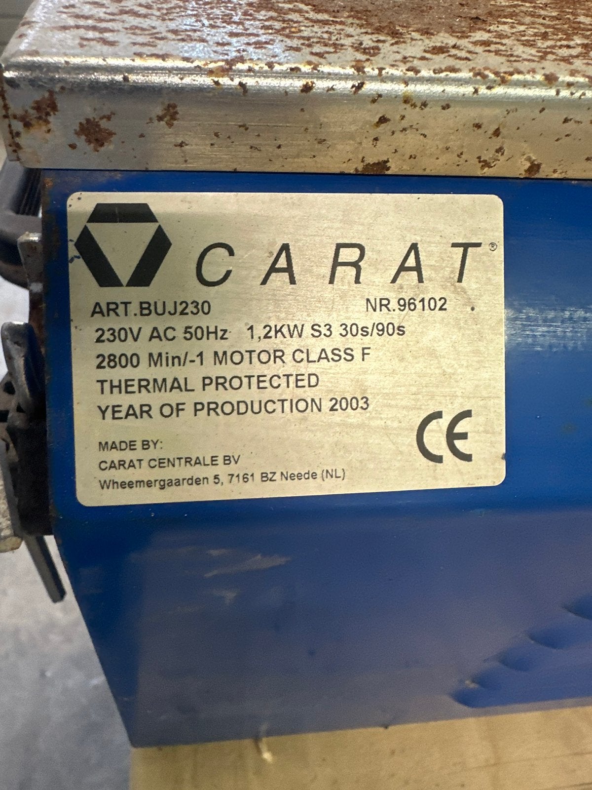 Carat elektrische tegel zaag, Doe-het-zelf en Verbouw, Gebruikt, 70 mm of meer, Overige typen, Ophalen of Verzenden