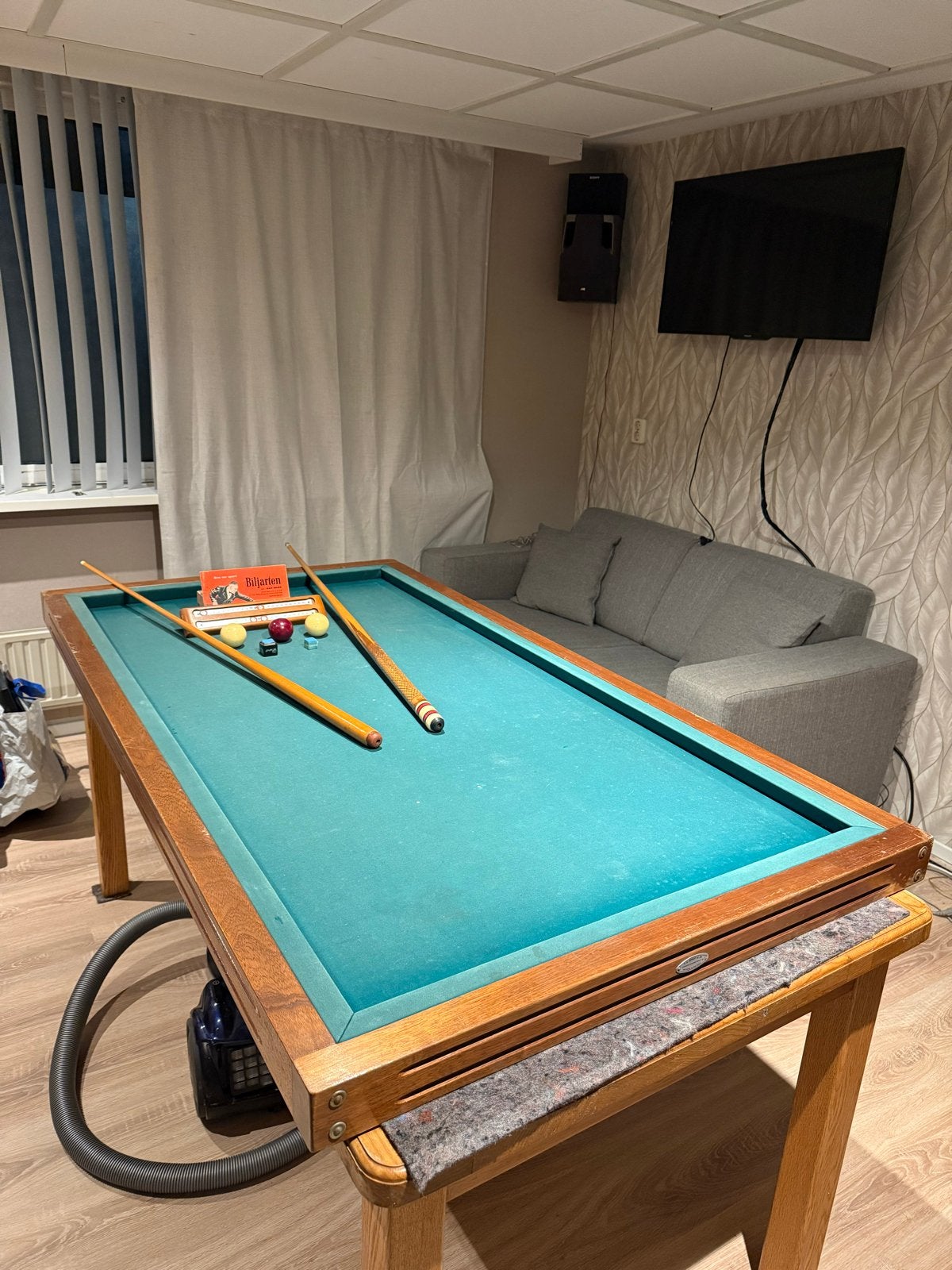 Biljarttafel met accessoires - Compleet, Ophalen, Gebruikt, Biljarttafel
