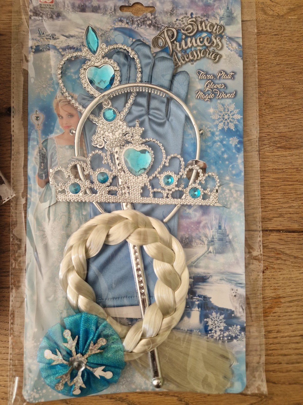 Elsa Frozen accessoires: Kroon, Vlecht, Handschoenen & Staf, Ophalen of Verzenden, Meisje