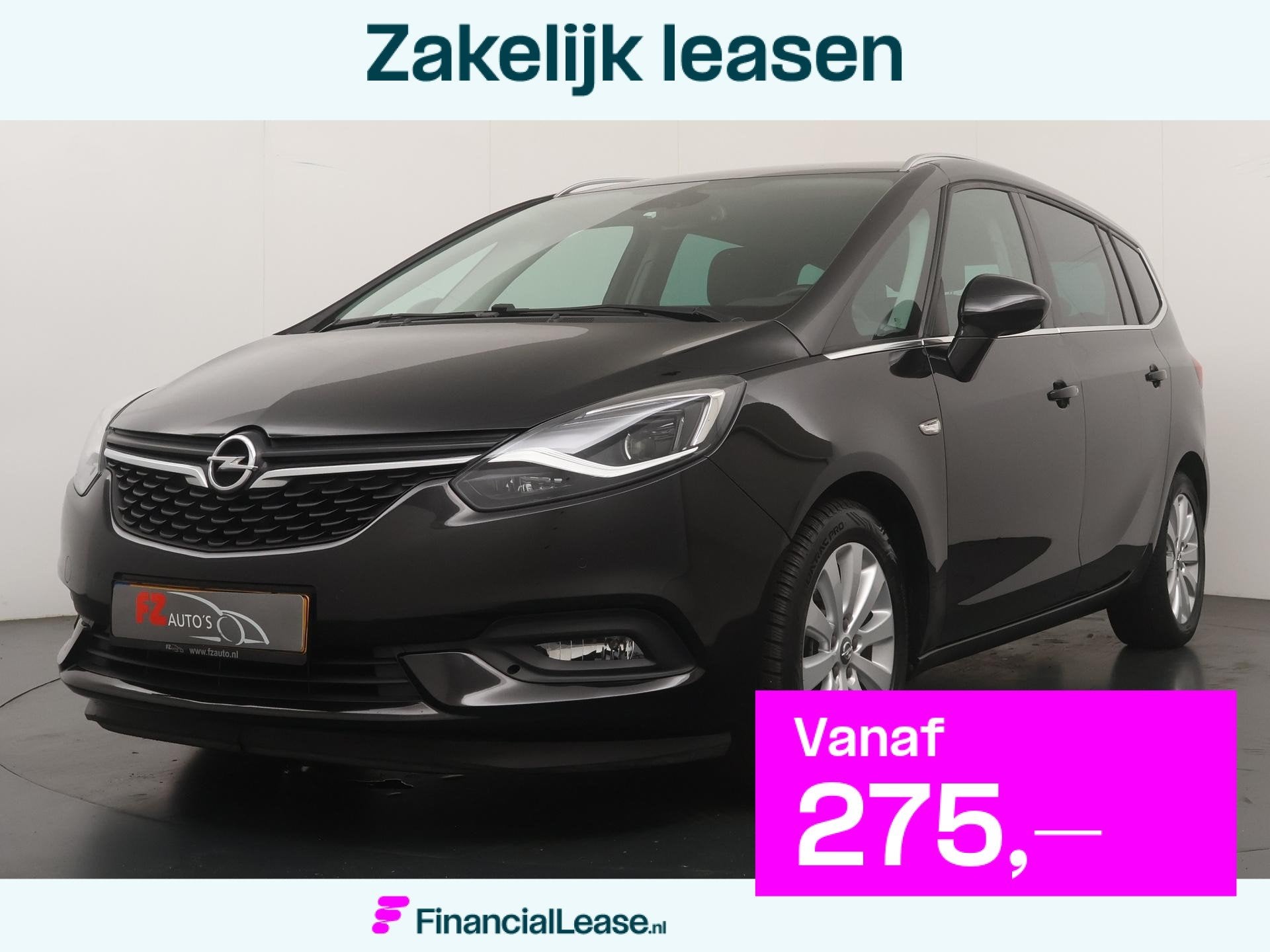 Opel Zafira 1.6 Turbo Online Edition 7p Automaat - Apple Car, Gebruikt, 4 cilinders, 7 stoelen, Zwart