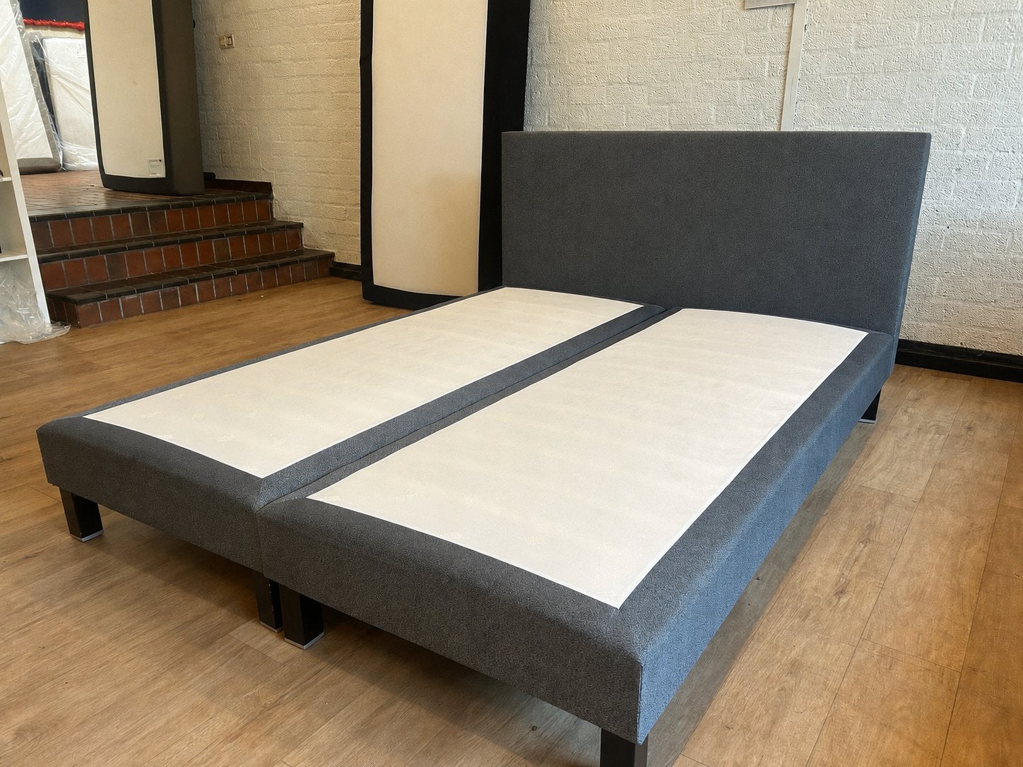 Luxe boxspring OBS401 160x200 - Volledig gereinigd, Luxe, Tweepersoons, Ophalen of Verzenden, Zo goed als nieuw