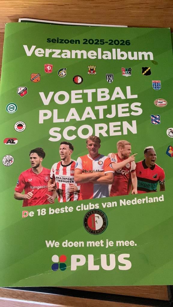 Voetbalplaatjes Plus (gratis), Ophalen, Zo goed als nieuw, Balsport