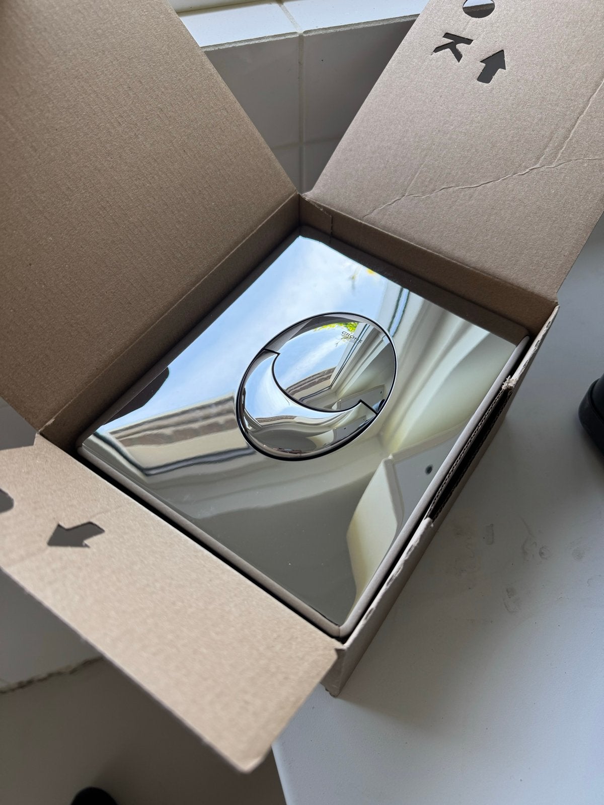 Nieuwe Grohe Drukplaat voor Toilet - Chroom, Ophalen, Nieuw, Chroom, Toilet