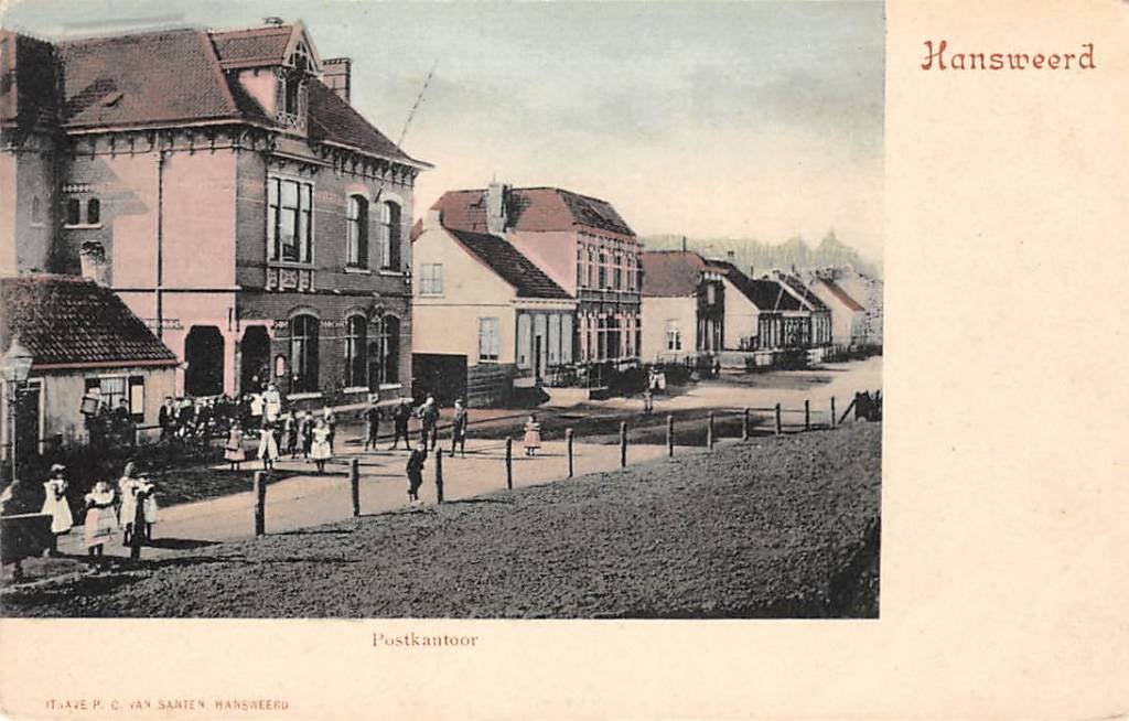 Hansweert Hansweerd Postkantoor 1900 Zuid-Beveland Zeeland, Verzenden, Voor 1920, Ongelopen, Zeeland