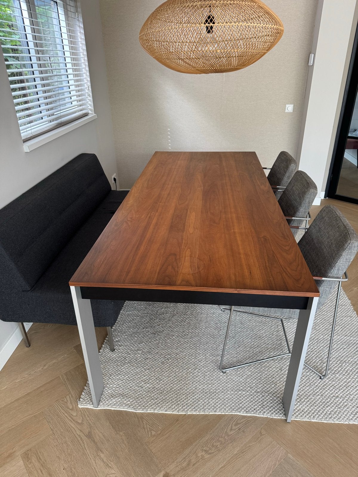 Harvink Eettafel met bank en stoelen, Ophalen, Gebruikt, 200 cm of meer, 50 tot 100 cm