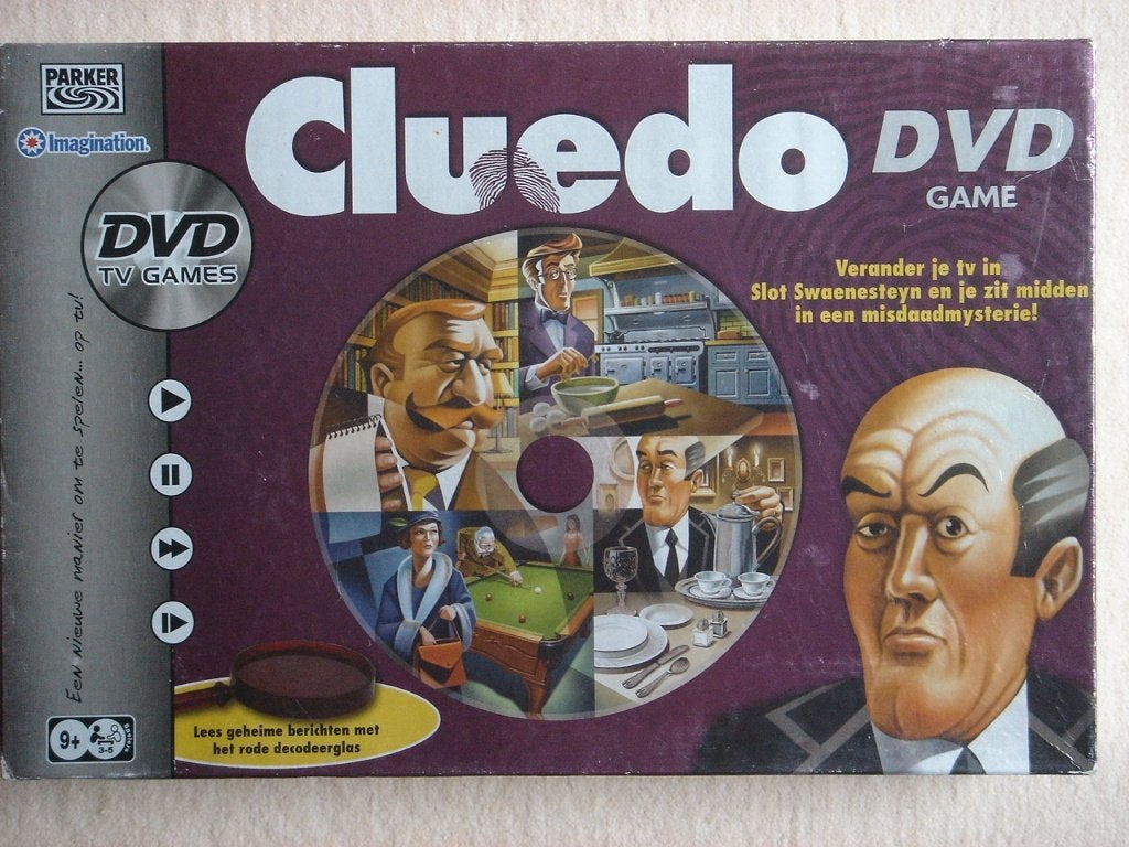 LEUK: Cluedo DVD bordspel, Drie of vier spelers, Ophalen of Verzenden, Gebruikt, Parker