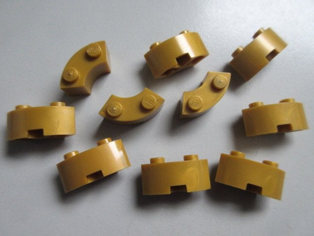 nr. 8919, 10 Gouden macaroni steentjes, Ophalen of Verzenden, Zo goed als nieuw, Complete set, Lego