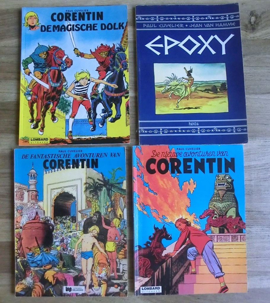 4 stripboeken getekend door Paul Cuvelier, Meerdere stripboeken, Ophalen of Verzenden, Gelezen