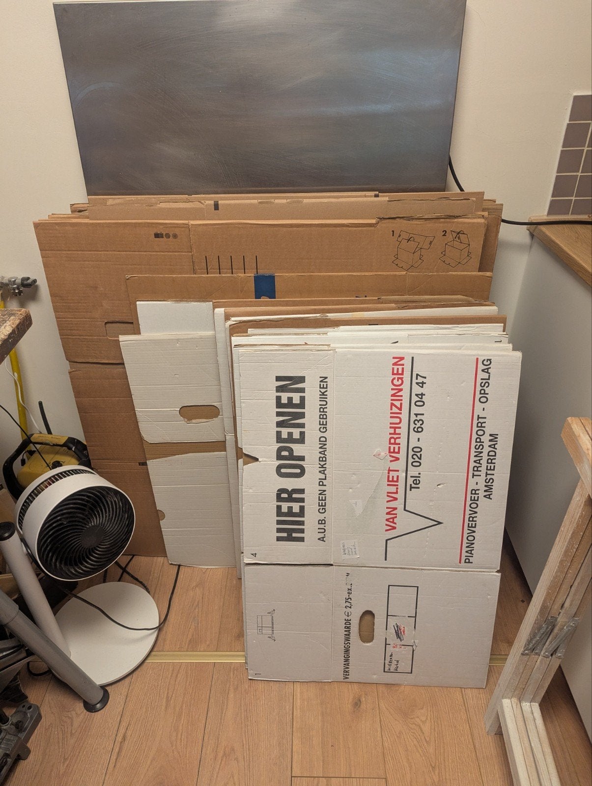 23 verhuisdozen, Doe-het-zelf en Verbouw, Kratten en Dozen, Gebruikt, Doos, 50 tot 75 cm, 35 tot 50 cm, Minder dan 40 cm, Ophalen