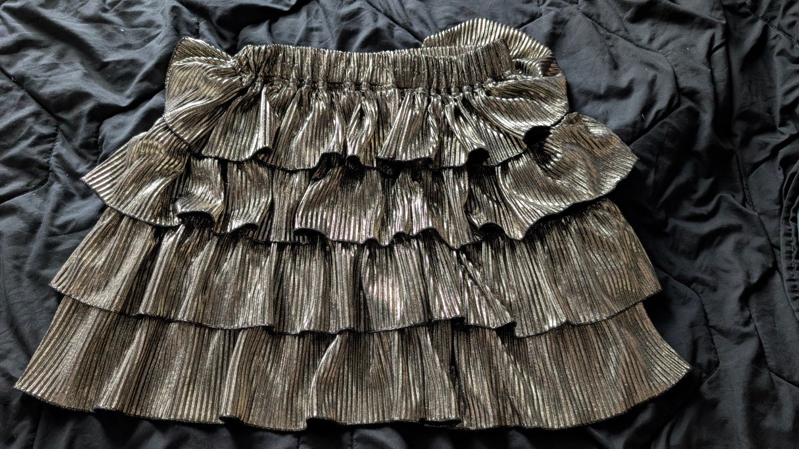 My Jewellery goudkleurige plissé rok met ruches, My Jewellery, Maat 42/44 (L), Ophalen of Verzenden, Zo goed als nieuw
