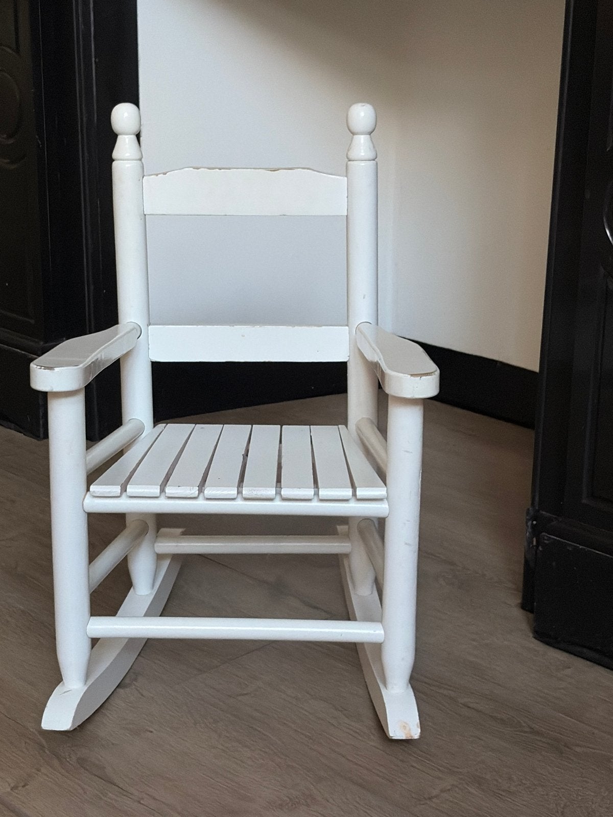 Witte houten schommelstoel voor kinderen, Ophalen, Gebruikt, Stoel