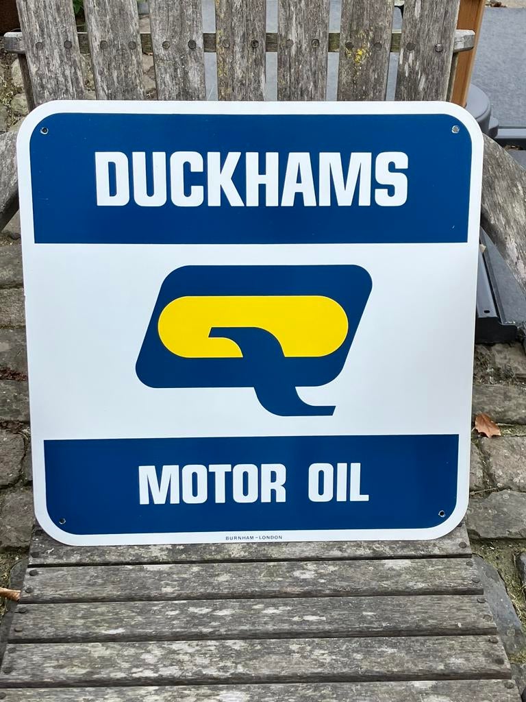 Duckhams motor oil alu reclamebord olie geen emaille bord, Verzamelen, Merken en Reclamevoorwerpen, Ophalen of Verzenden, Gebruikt