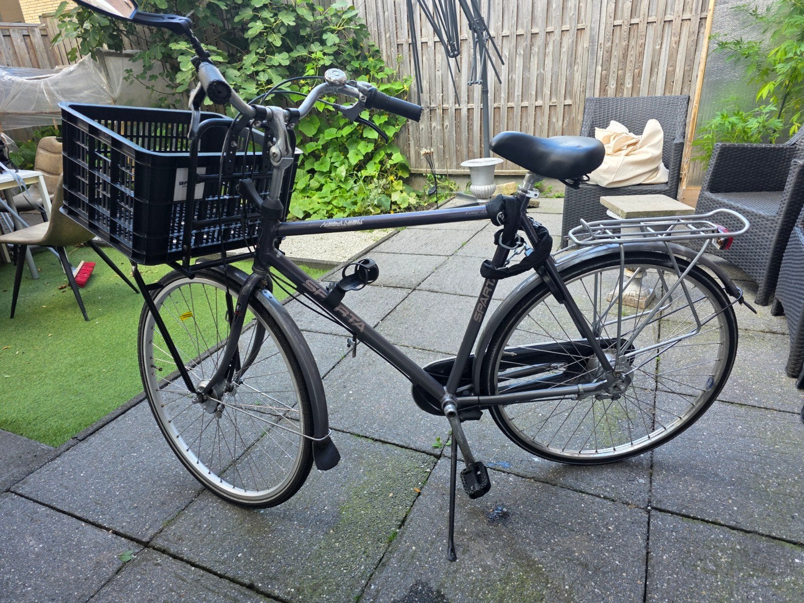 Sparta fiets met mand en bagagedrager, Ophalen of Verzenden, Gebruikt, Terugtraprem