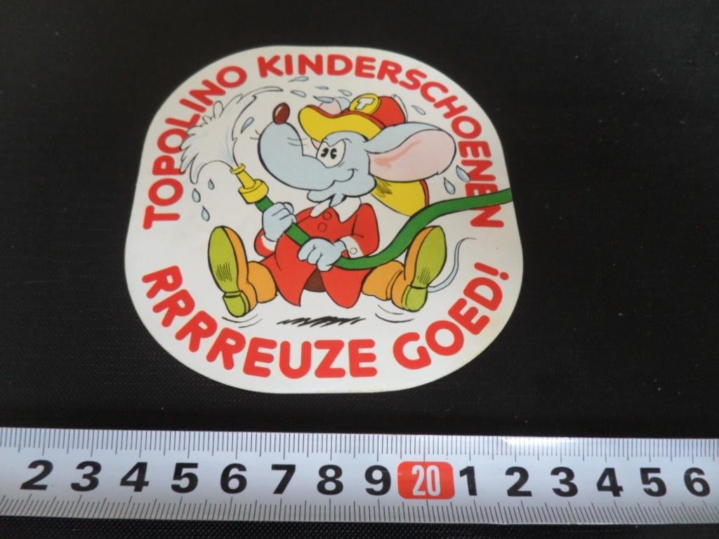 sticker schoenenreus muis brandweer topolino kinderschoenen, Ophalen, Zo goed als nieuw