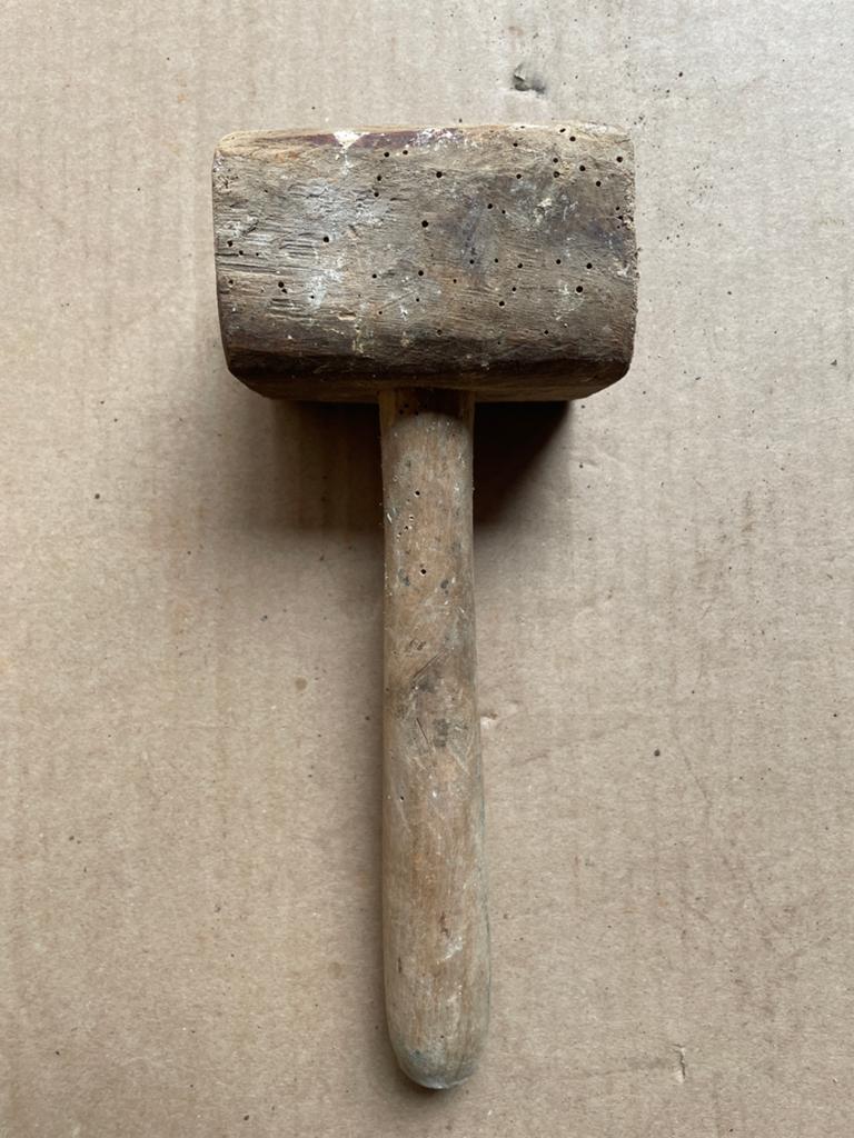 Oud Hollandsch gereedschap, HOUTEN KLOP HAMER, Tuin en Terras, Hand-tuingereedschap, Ophalen, Gebruikt