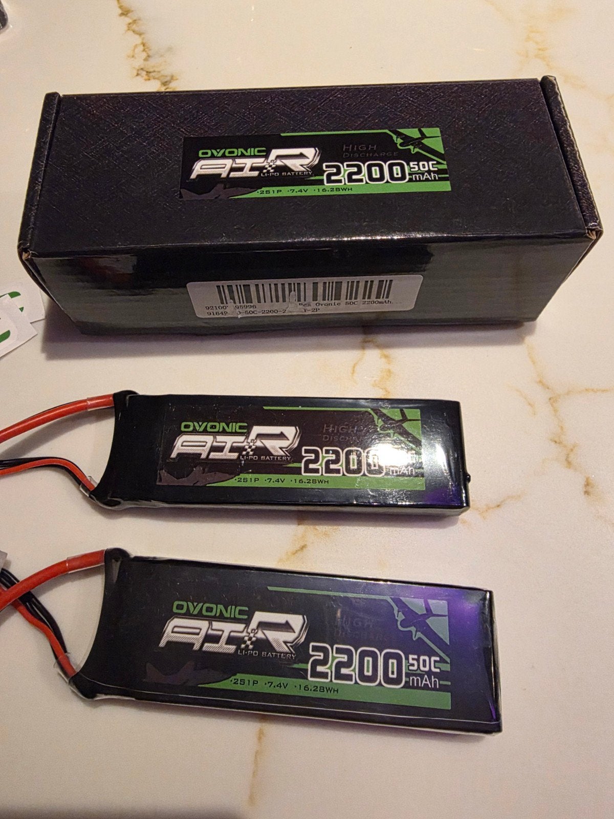 Ovonic 2200mAh 7.4V 50C LiPo Batterijen (2 stuks), Ophalen of Verzenden, Nieuw