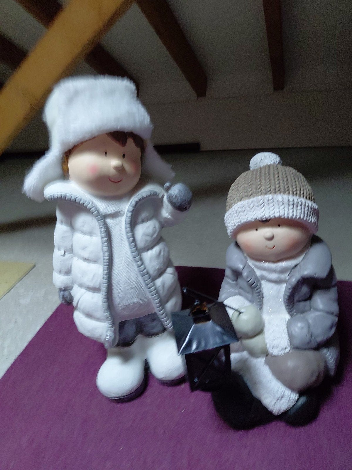 Twee decoratie popjes winter/kerst, Ophalen, Meerkleurig, Overige stijlen, Zo goed als nieuw