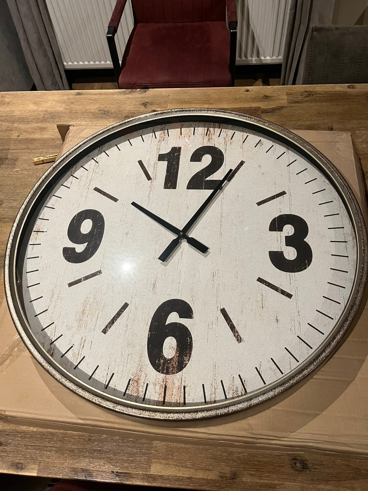 Mooie grote klok nieuw, Huis en Inrichting, Woonaccessoires | Klokken, Ophalen, Zo goed als nieuw, Wandklok