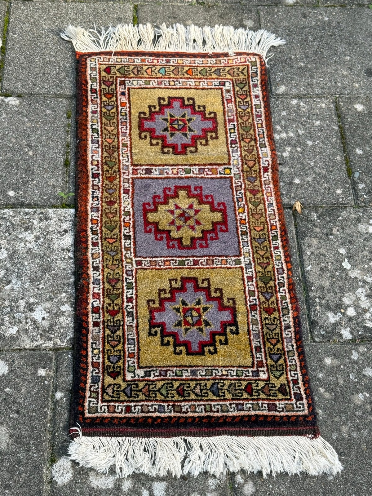 Handgeknoopte  Perzisch tapijtjes - Vintage 2x, Minder dan 50 cm, 50 tot 100 cm, Bruin, Perzisch
