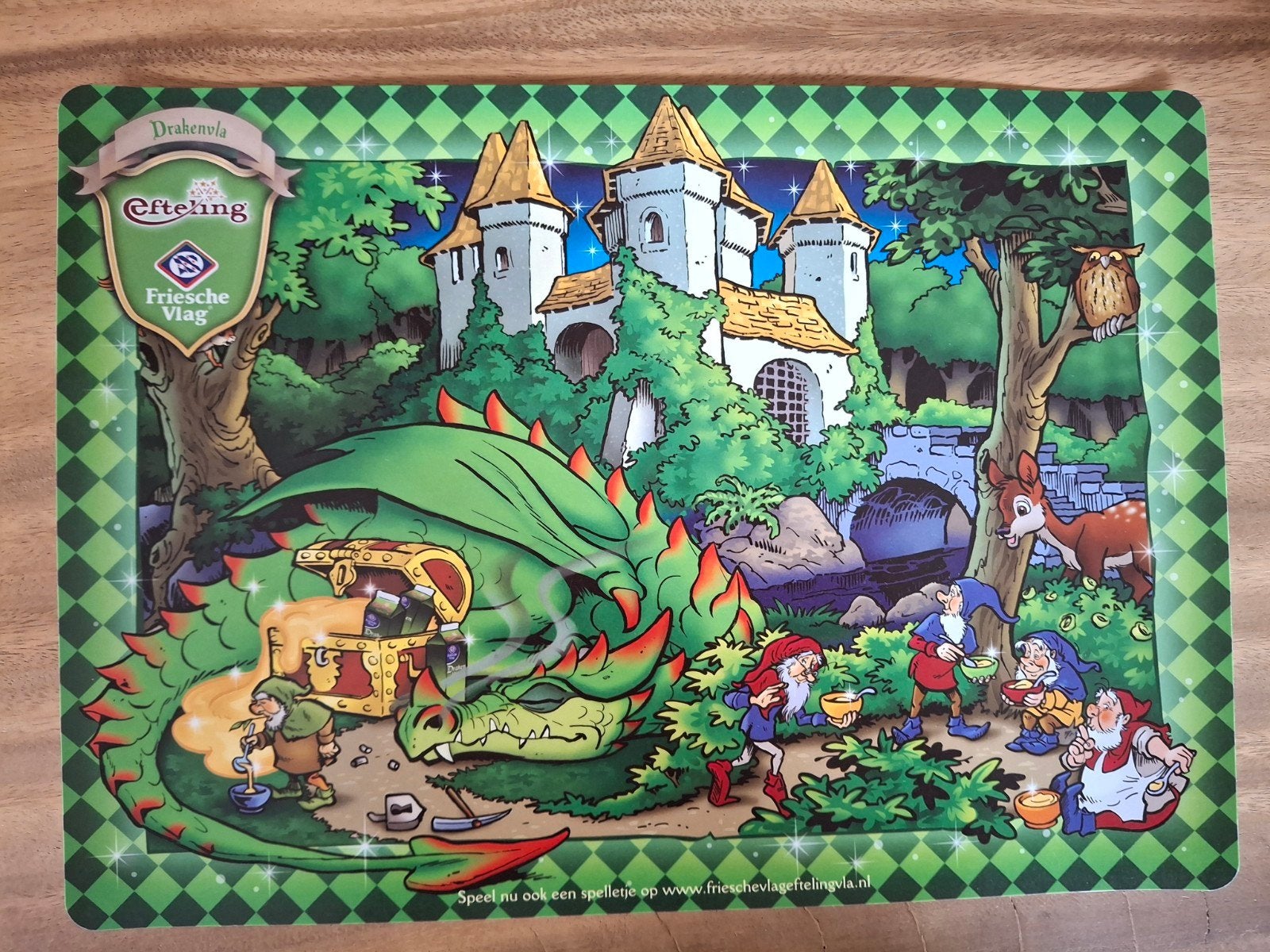 Efteling Draak lichtgeraakt sprookjesbos placemat, Ophalen of Verzenden, Nieuw, Gebruiksvoorwerp