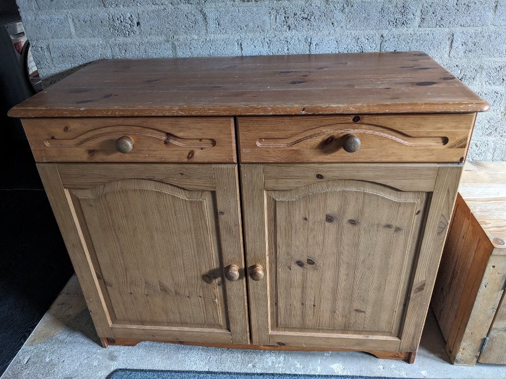Gratis houten kastje met lades en deuren, Ophalen, Gebruikt, Met deur(en), 50 tot 100 cm