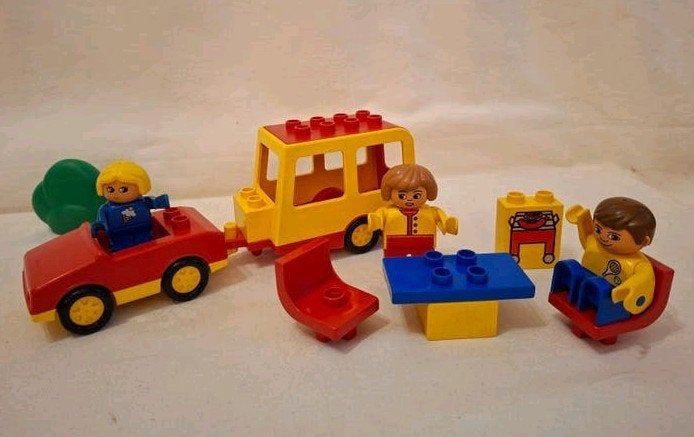 Vintage Duplo set 2630 " op vakantie met auto en caravan ", Ophalen of Verzenden, Complete set, Duplo