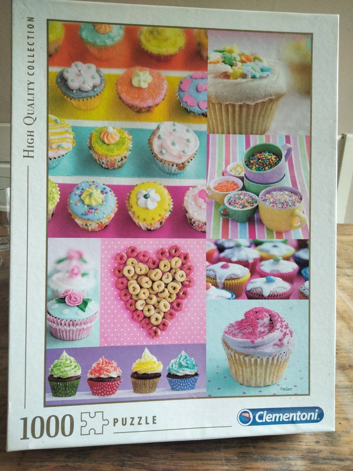 Clementoni legpuzzel 1000 stukjes - Cupcakes, Ophalen of Verzenden, 500 t/m 1500 stukjes, Gebruikt, Legpuzzel