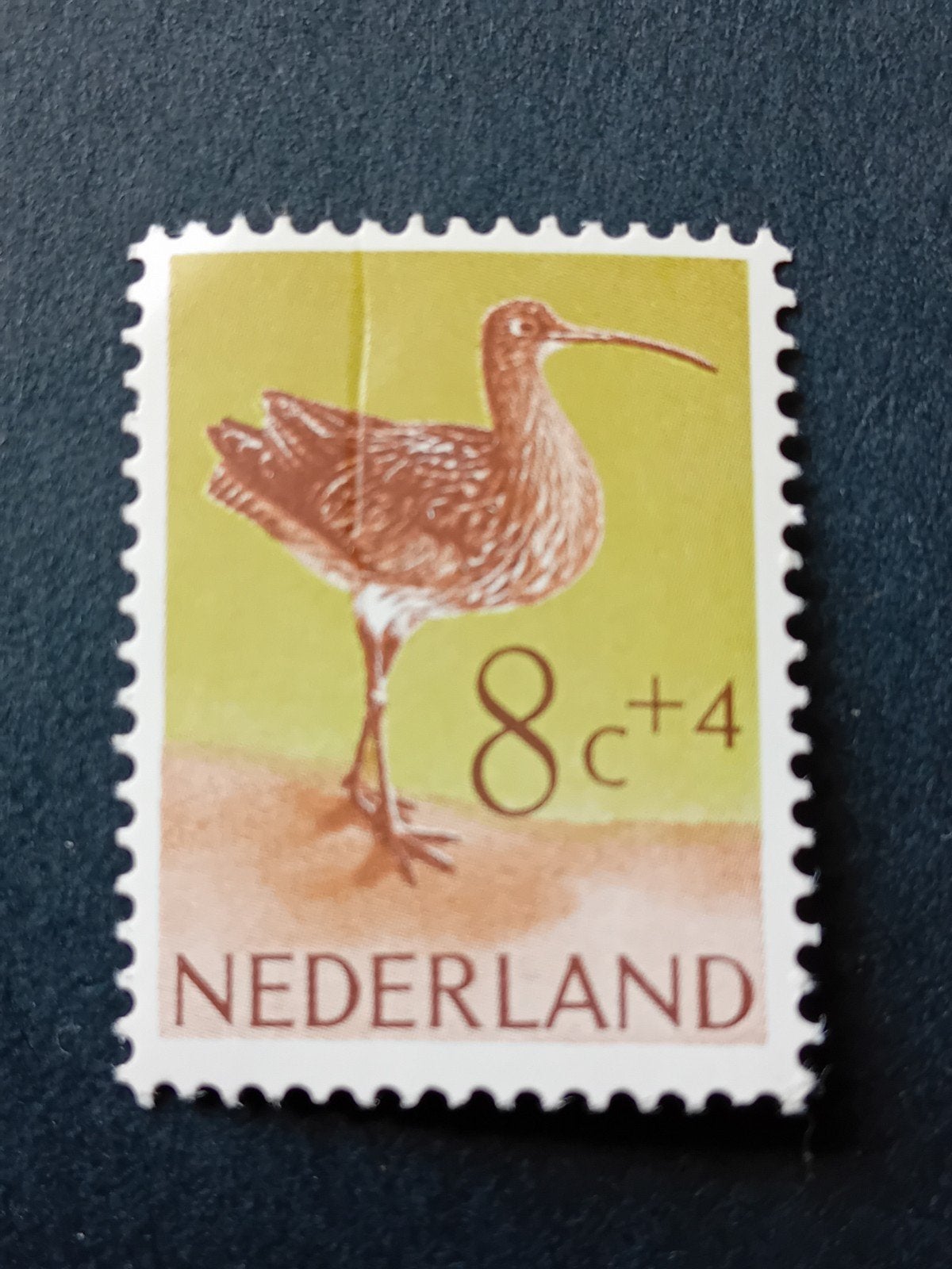 Nederlandse postzegel met wulp, 8c+4, Ophalen of Verzenden, Na 1940, Gestempeld