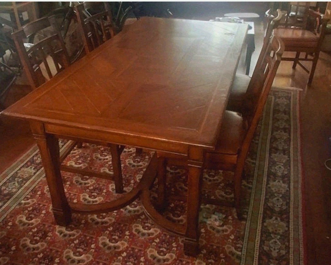 Jugendstil/Art Nouveau eettafel 6 stoelen Schuitema RAC, Antiek en Kunst, Antiek | Meubels | Tafels, Ophalen