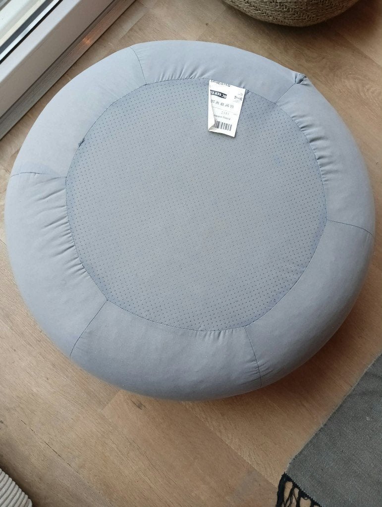 IKEA SANDARED poef grijs – zonder hoes, Ophalen, Gebruikt, 50 tot 75 cm, 50 tot 75 cm