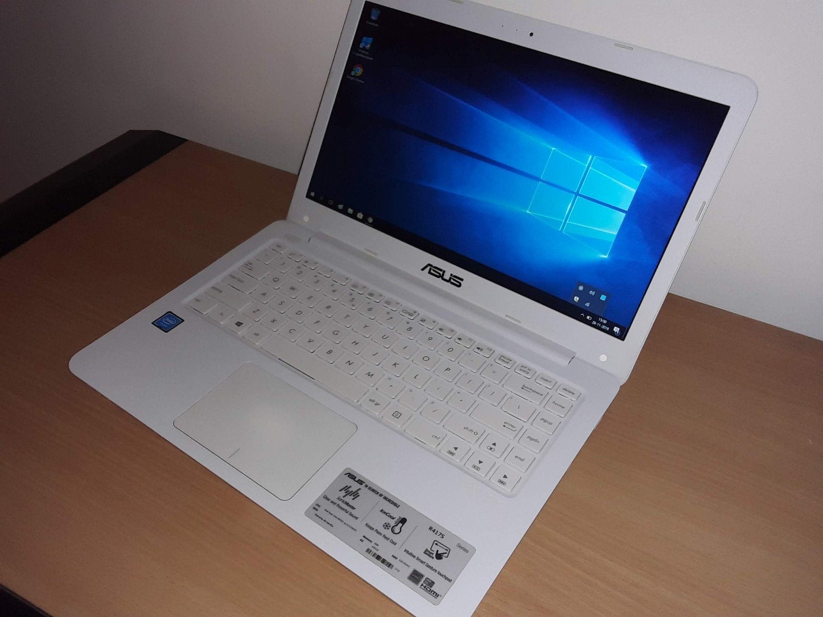 ASUS Laptop - Wit, 14 inch, 4GB RAM,, Computers en Software, Windows Laptops, Qwerty, ASUS, 14 inch, Ophalen of Verzenden