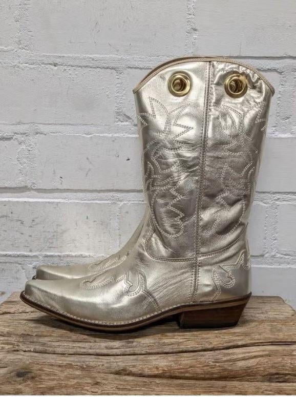 DWARS - Leren western boots maat 40 - Nieuw €189,95 - DWRS, Kleding | Dames, Schoenen, DWRS, Overige kleuren, Lage of Enkellaarzen