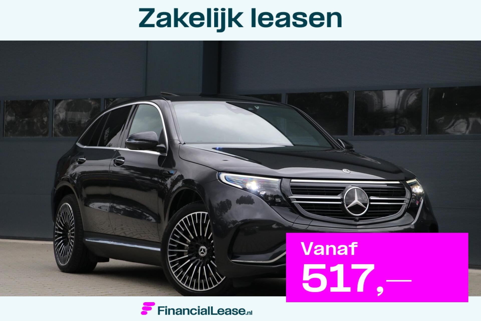 Mercedes EQC 400 4MATIC AMG 80kWh 409PK AdaptiveCruise Trekh, Automaat, Zwart, 2395 kg, 80 kWh