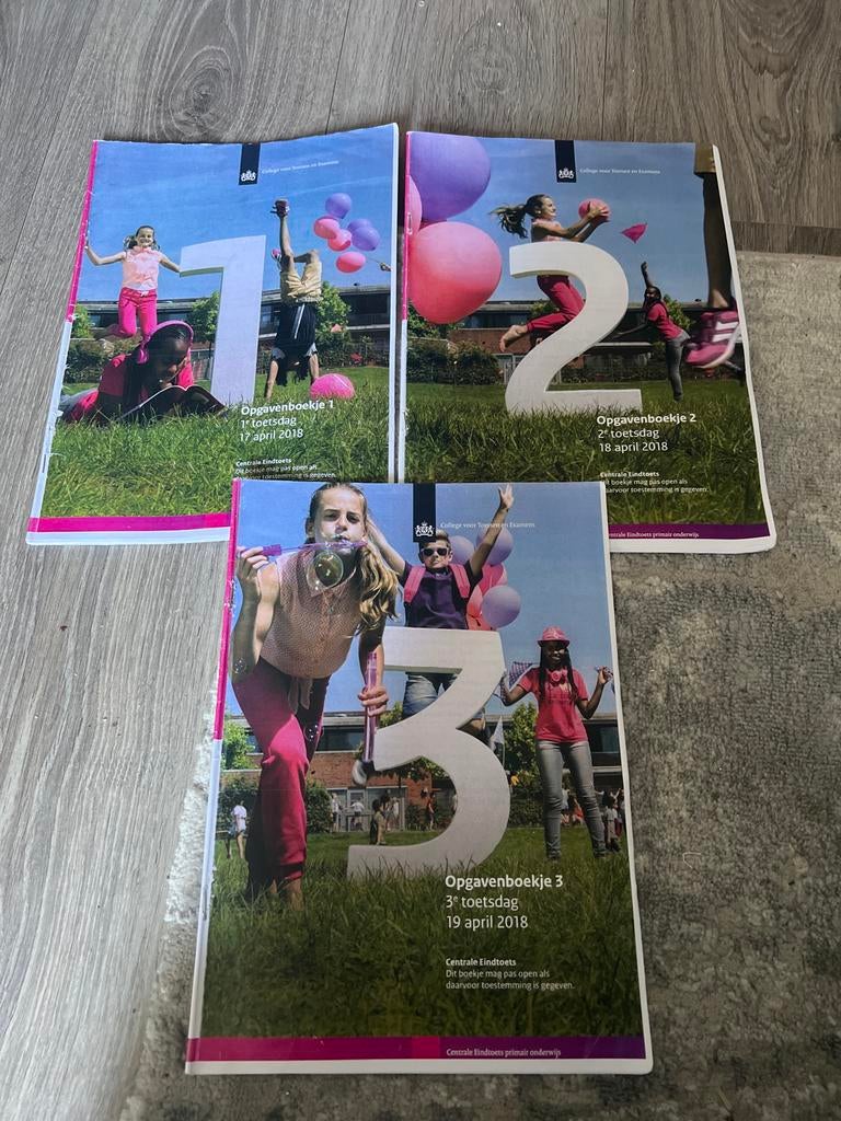 Opgavenboekjes Centrale Eindtoets 2018 (set van 3), Ophalen of Verzenden, Gelezen, Overige niveaus, Overige vakken