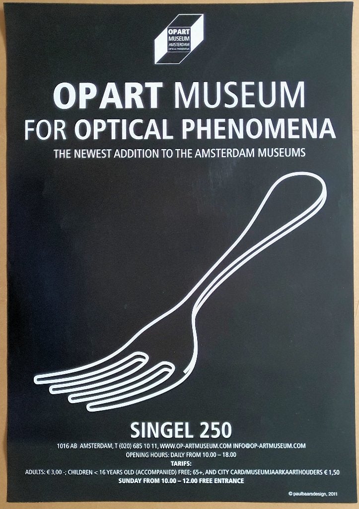 Opart museum poster Amsterdam uit 2011, Rechthoekig Staand, Verzenden, Deurposter of groter, Zo goed als nieuw