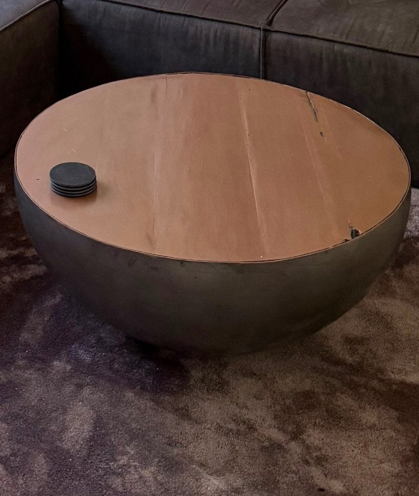 Salontafel, Overige houtsoorten, Gebruikt, 100 tot 150 cm, Rond