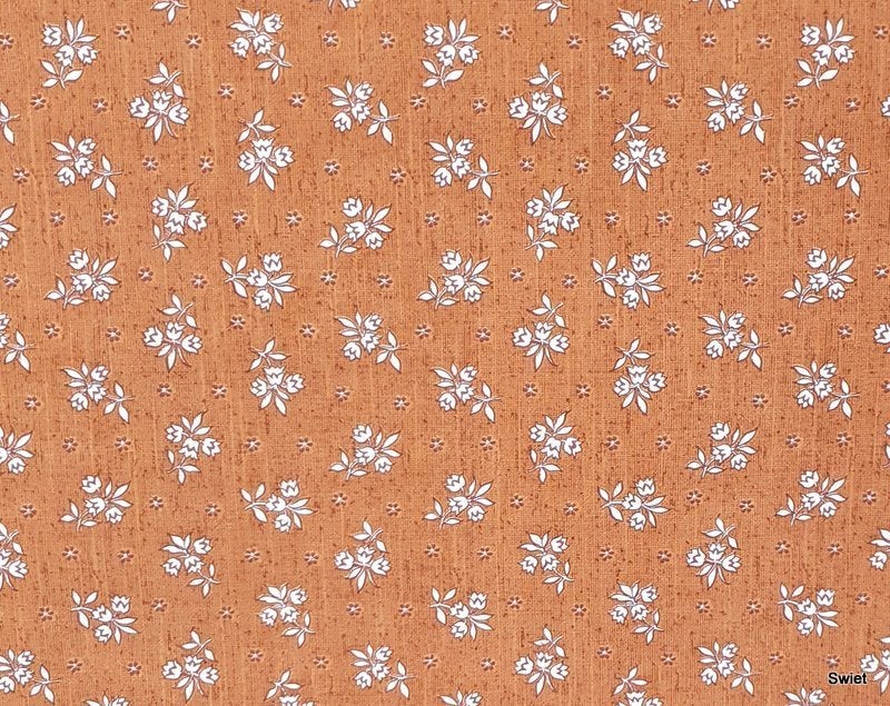 13091 oud vintage bloemen behang op kurkbruin swiet, Verzenden, Wit