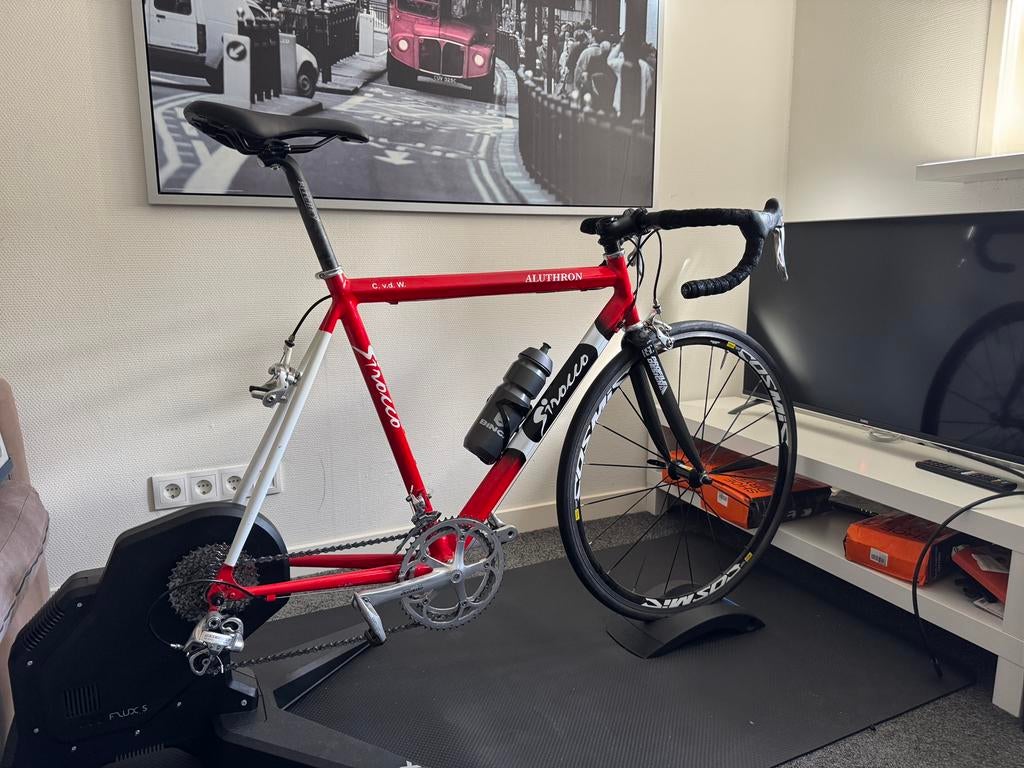 Tacx Flux 2 met fiets, Aluminium, 49 tot 53 cm, Zo goed als nieuw, Meer dan 20 versnellingen