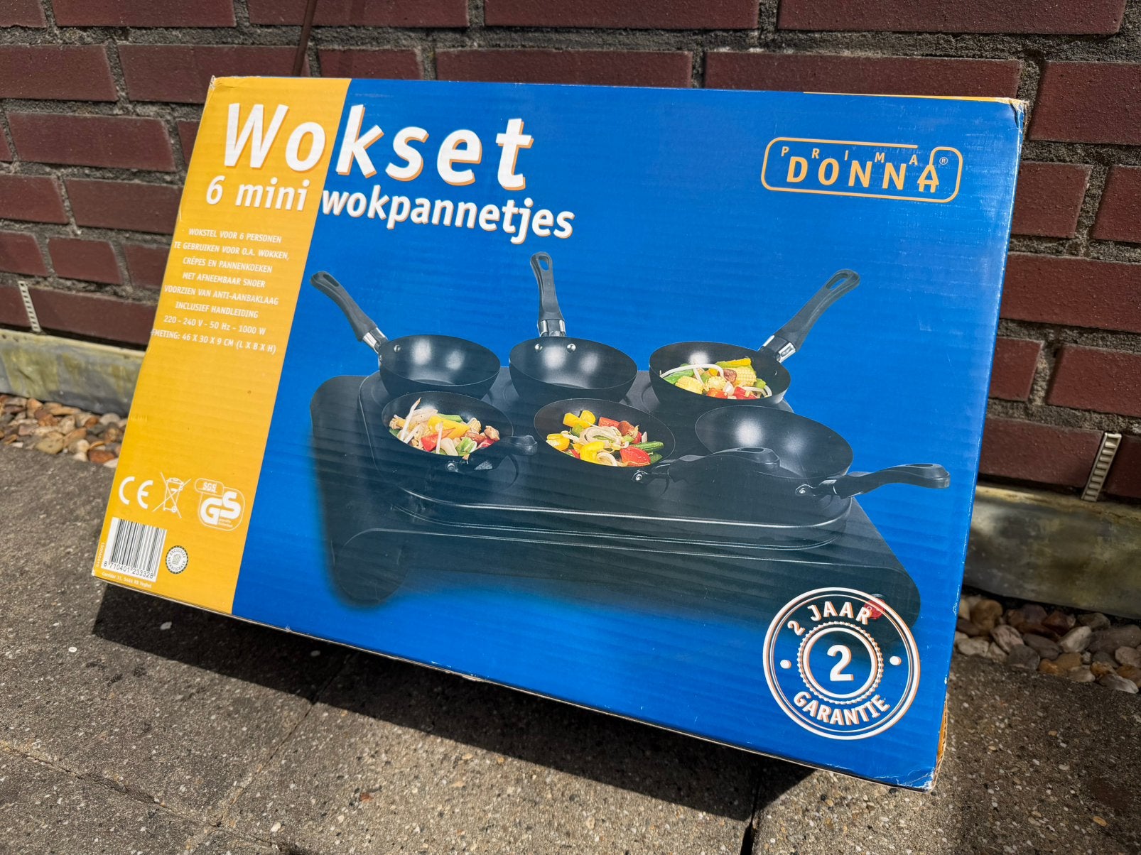 Wokset met 6 mini wokpannetjes, Witgoed en Apparatuur, Gourmetstellen, Ophalen, Nieuw, 4 t/m 7 personen