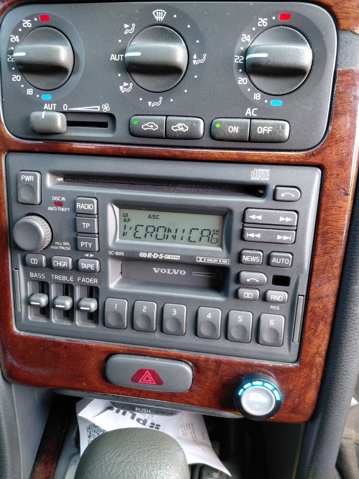 Volvo SC-805 autoradio met Bluetooth adapter, Ophalen of Verzenden, Gebruikt
