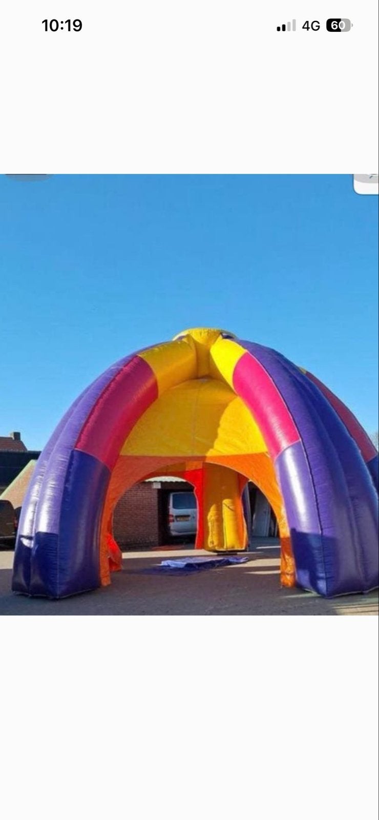 Opblaasbare tent / partytent / evenemententent, Ophalen, Gebruikt