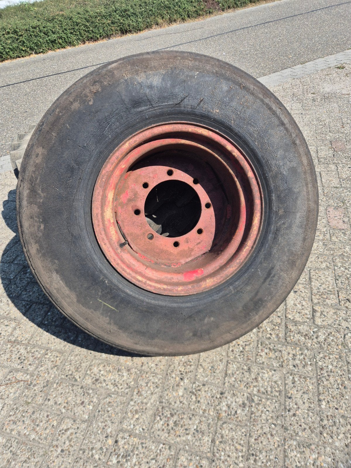 Gebruikte band en velg 14/80R20, Zakelijke goederen, Agrarisch | Onderdelen | Banden, Velgen en Assen, Ophalen