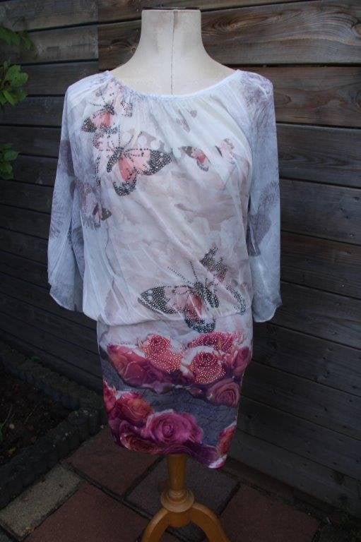 Jurk beige/ roze Missy mt S/M Vaste prijs AANBIEDING, Beige, Missy, Ophalen of Verzenden, Zo goed als nieuw